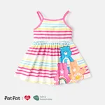Care Bears Baby Girl Colorful Striped or Allover Print Cami Dress Color block