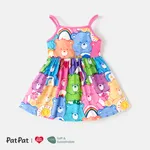 Care Bears Baby Girl Colorful Striped or Allover Print Cami Dress Multi-color