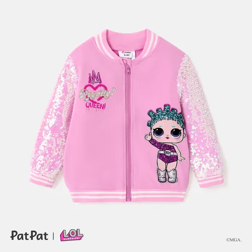 L.O.L. SURPRISE! Toddler/Kid Girl Character Print Sequin Long-sleeve Jacket 