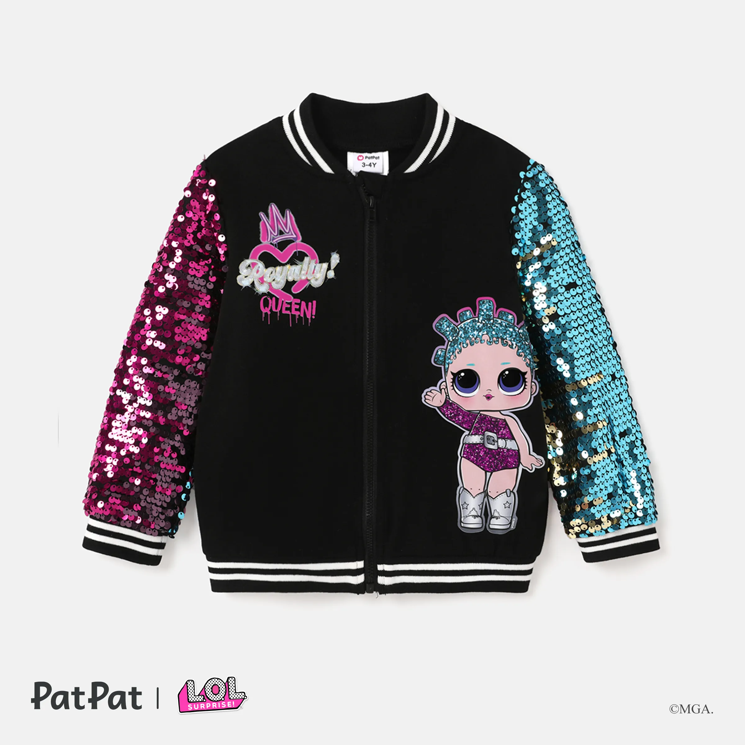 L.O.L. SURPRISE! Toddler/Kid Girl Character Print Sequin Long-sleeve Jacket