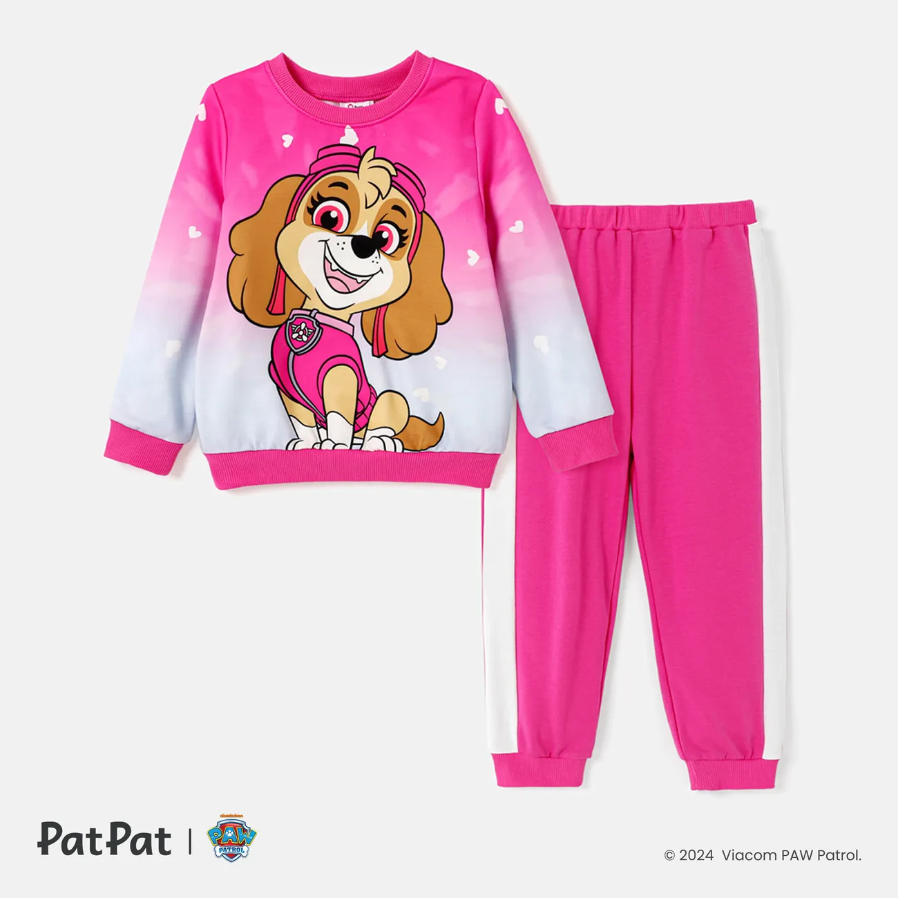 PAW Patrol 2pcs Toddler Girl/Boy Character Print Pullover Sweatshirt and Pants Set  Roseo big image 1