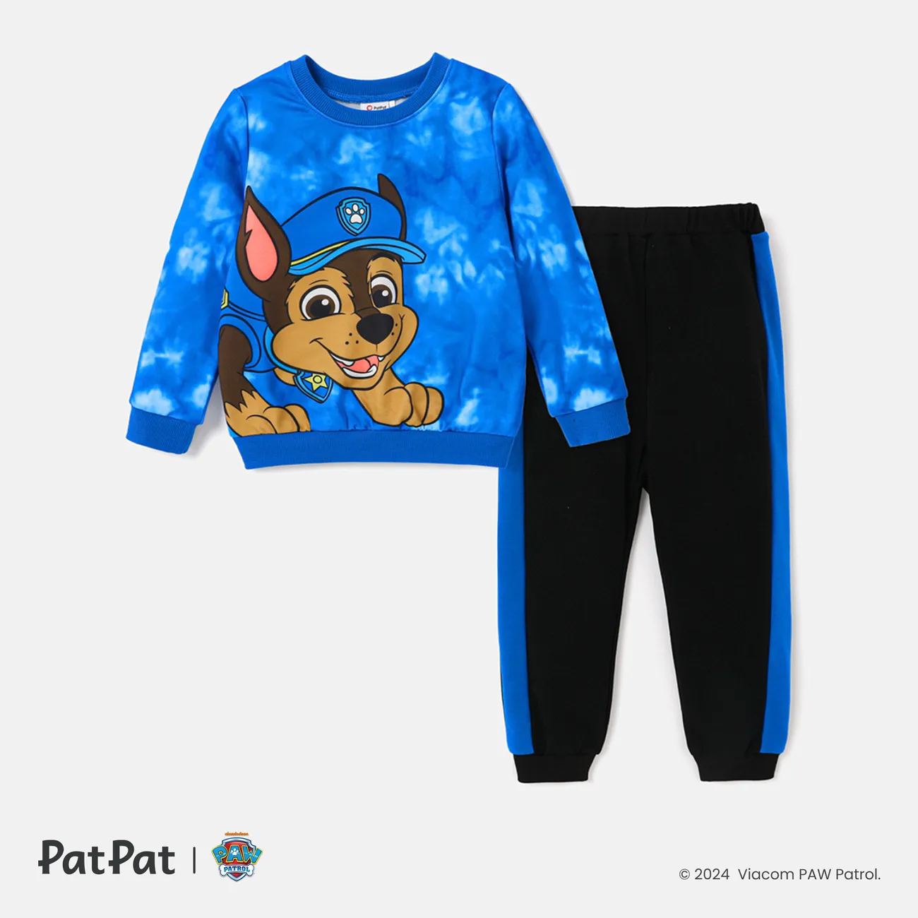 Helfer auf vier Pfoten 2 Stück Kleinkinder Unisex Stoffnähte Kindlich Hund Sweatshirt-Sets blau big image 1