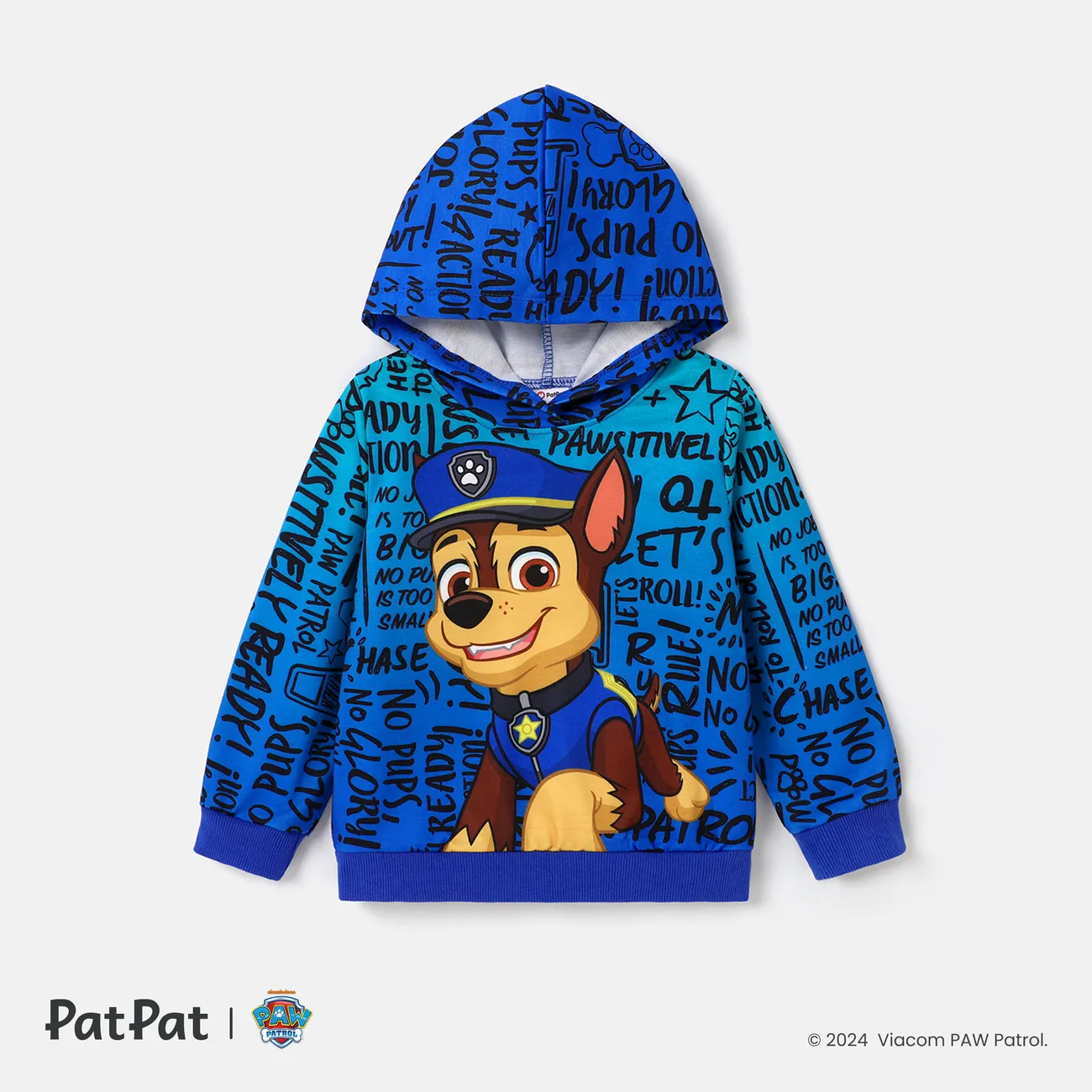 Patrulha Canina Criança Unissexo Com capuz Infantil Cão Sweatshirt Azul big image 1