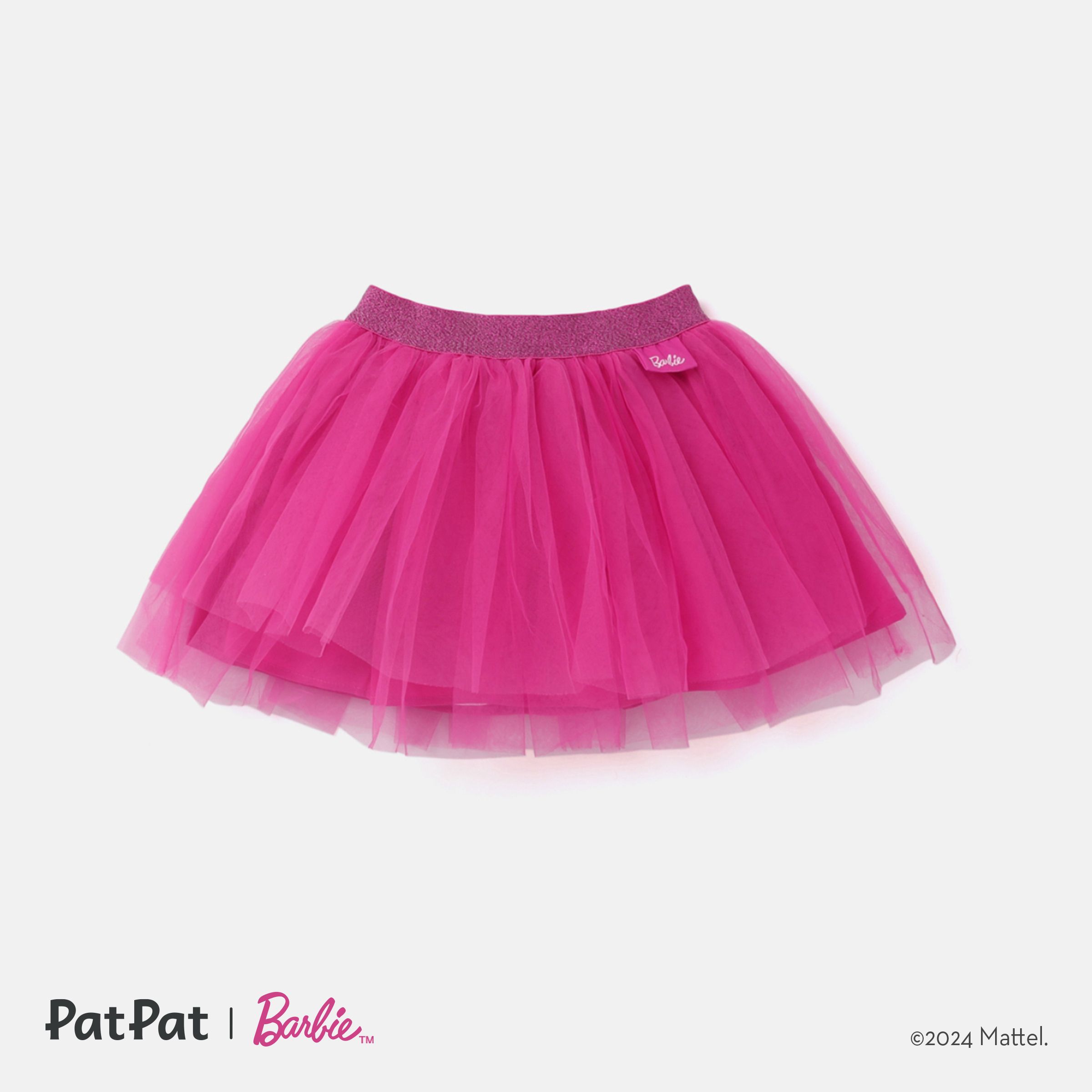 barbie 1pcs toddler girl long-sleeve tee or mesh skirt