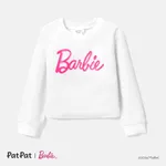 Barbie Criança Menina Entrançado Infantil Fato saia e casaco Branco