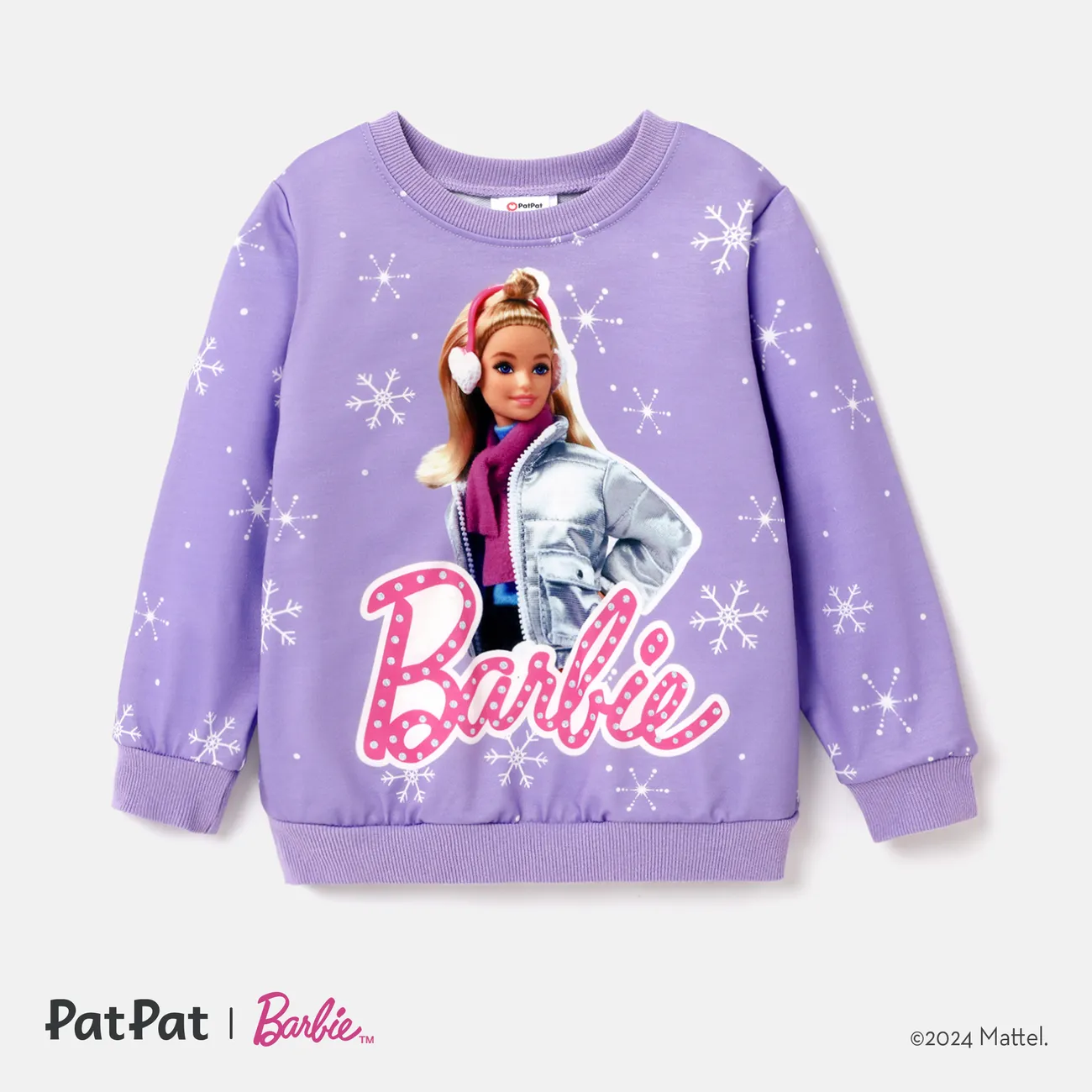 Barbie Criança Menina Infantil Sweatshirt Roxa big image 1
