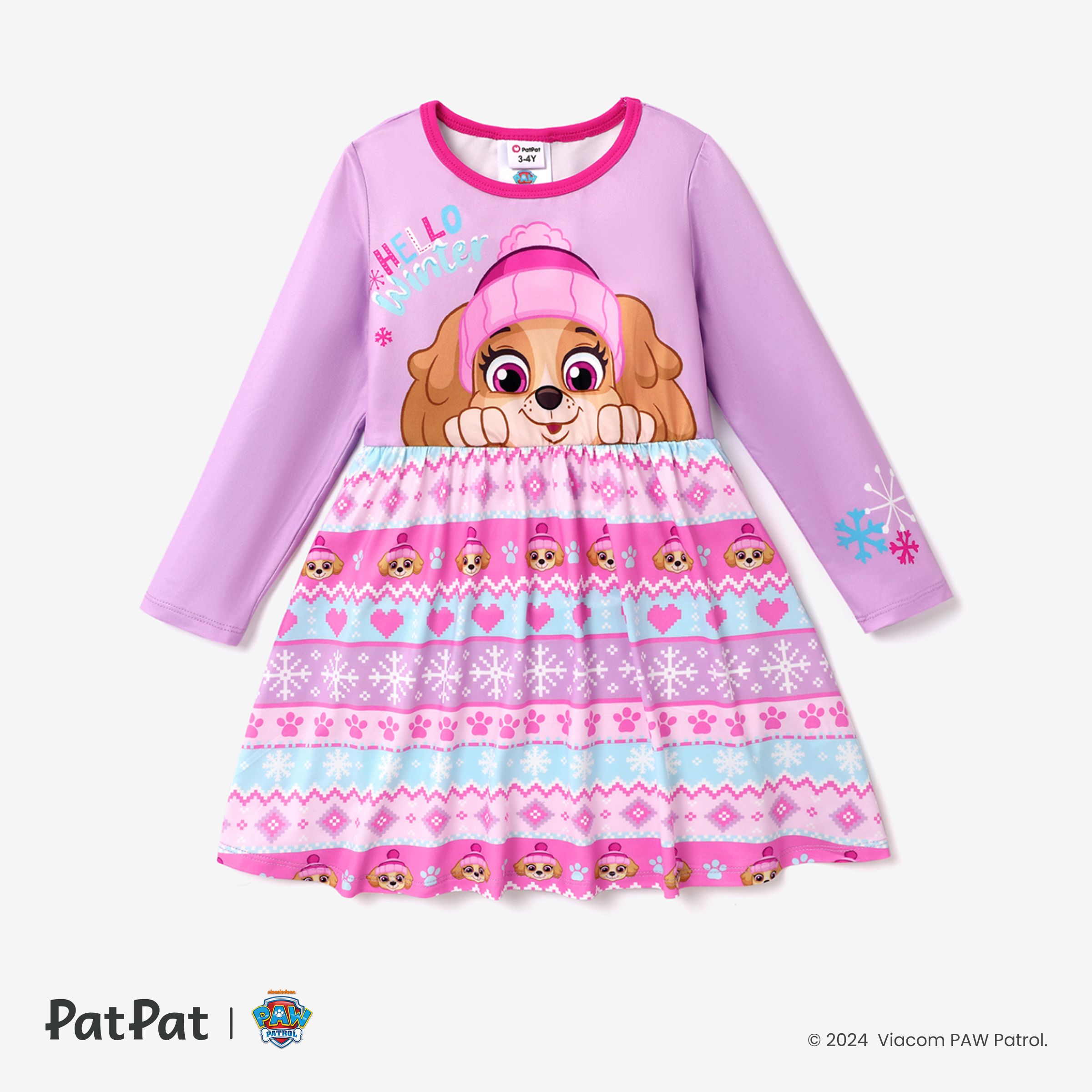 PAW Patrol Toddler Girl Allover Print Long-sleeve Sweatshirt Dress