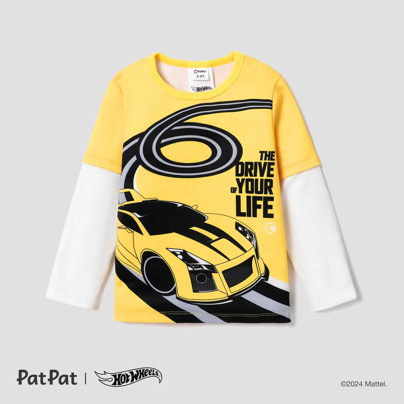 Hot Wheels 2 Stück Kleinkinder Jungen Stoffnähte Kindlich T-Shirt-Sets gelb big image 1