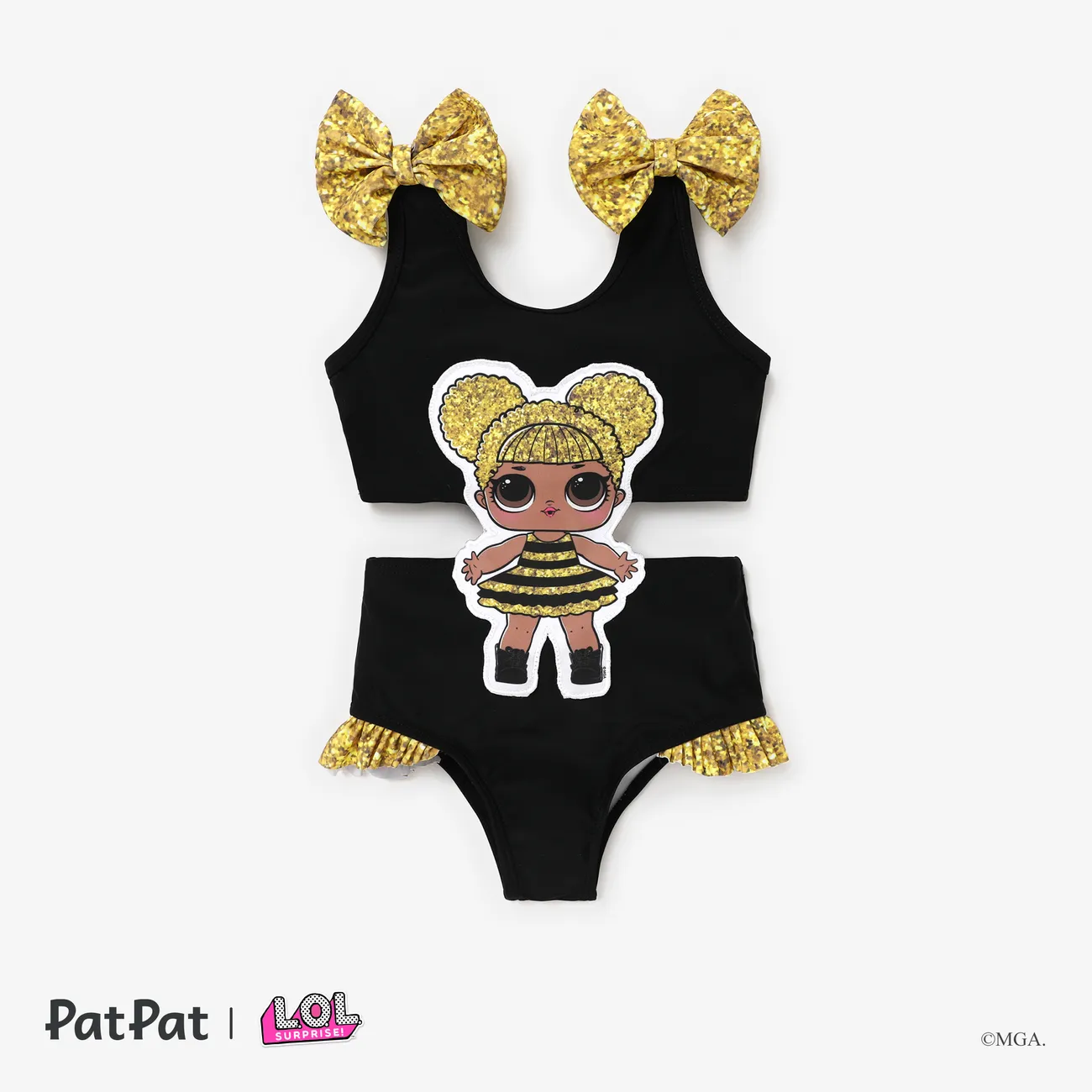 L.O.L. SURPRISE! Toddler Girl/Kid Girl Graphic Print swimsuit Black big image 1
