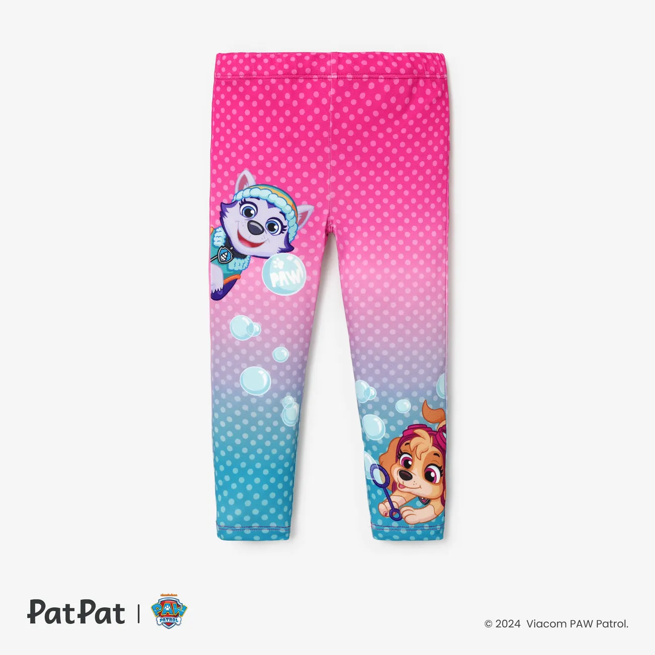 PAW Patrol Toddler Girl Puppy Blowing Bubbles Fun Gradient Leggings Colorful big image 1