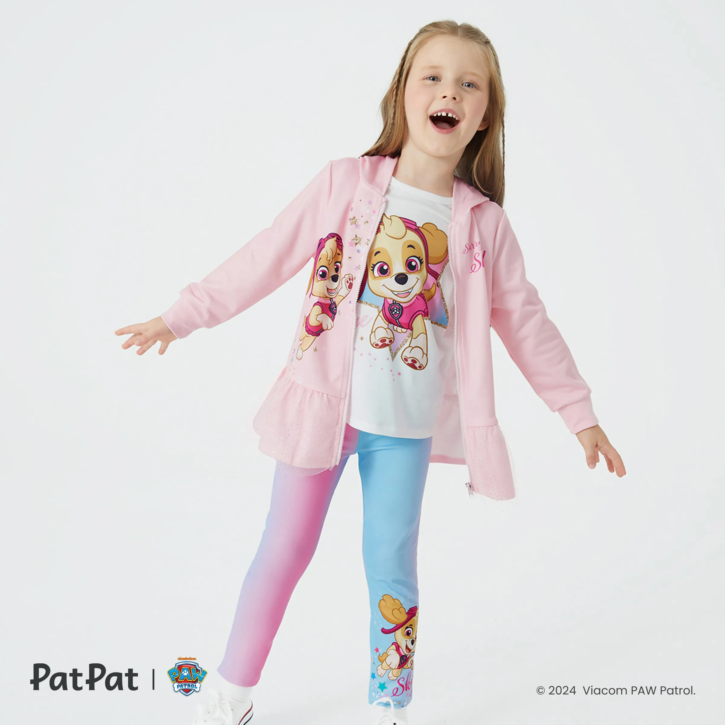 PAW Patrol Toddler Girl Rainbow Print Short-sleeve Dress