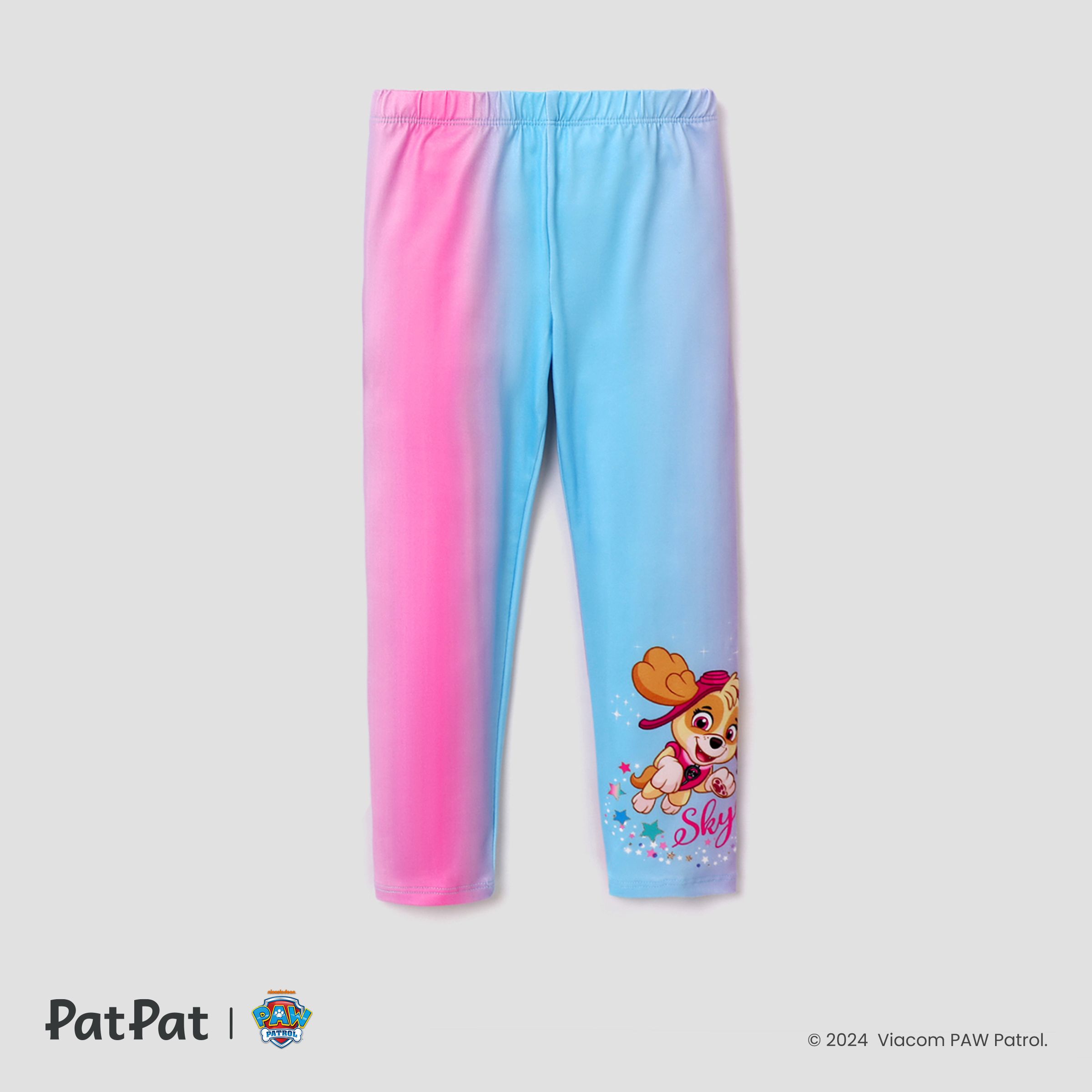 PAW Patrol Toddler Girl Character Print Hooded Jacket, Mesh Flutter-sleeve Sweatshirt Et Leggings Imprimés Colorés