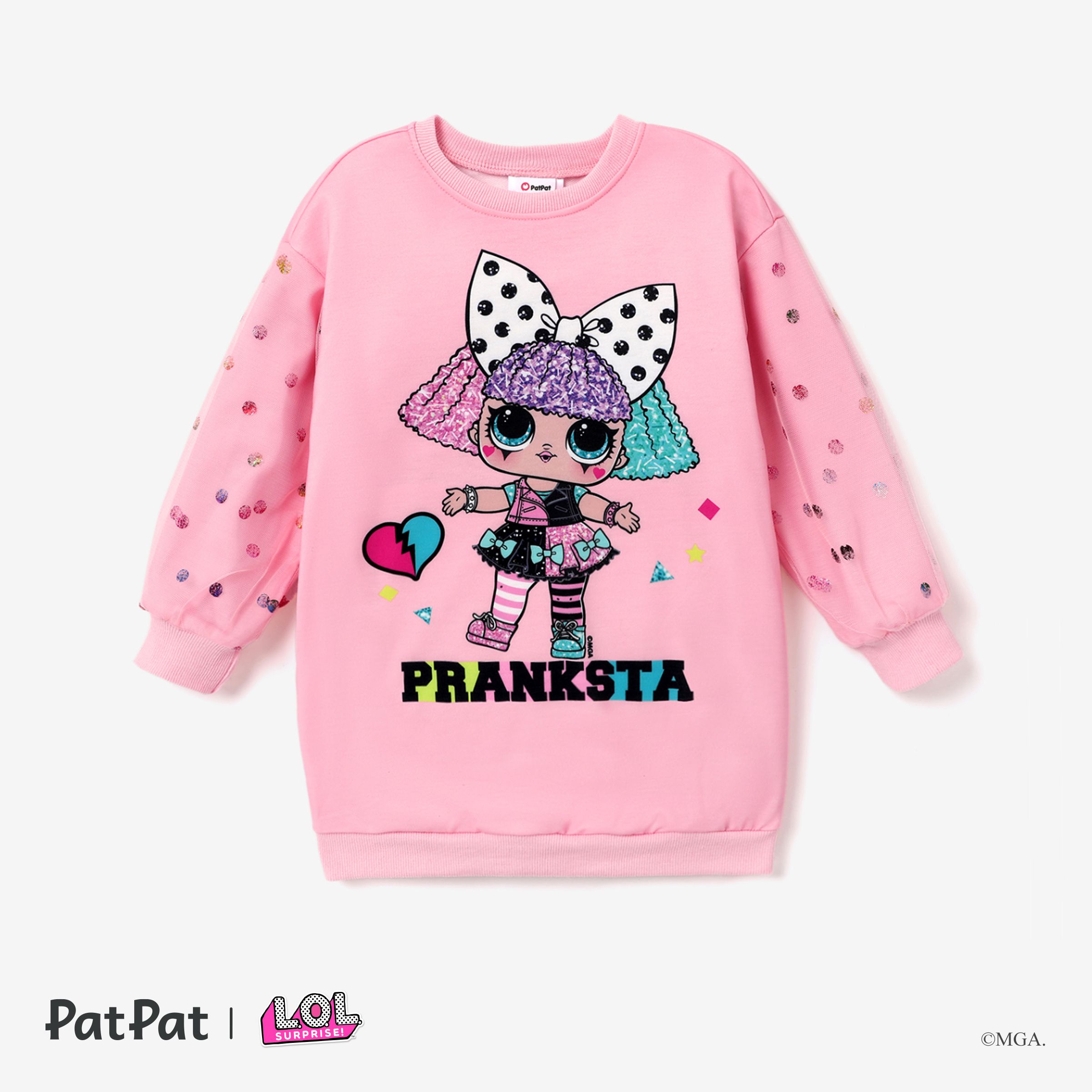 

L.O.L. SURPRISE! Toddler Girl Character Print Long-sleeve Sweatshirt Dress
