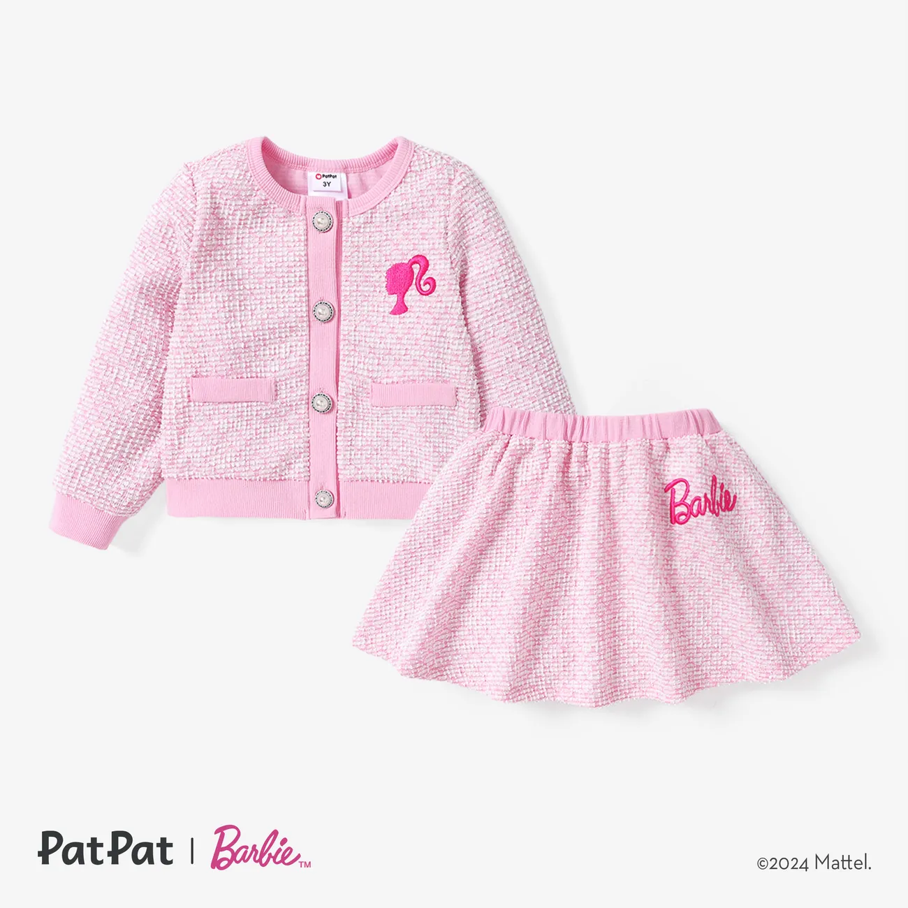 Barbie IP Mädchen Knöpfe Süß Kostümrock rosa big image 1