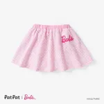 Barbie IP Menina Botão Bonito Fato saia e casaco encarnadinepink