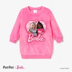 Barbie Plush Embroidered Heart print Long-sleeve Top or Tight Leggings Roseo