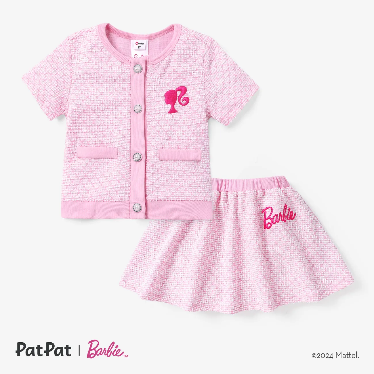Barbie Toddler/Kid Girl Character Print Sweet Secret Button Top or Dress incarnadinepink big image 1