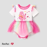 Care Bears Baby Girls Mother's Day 1pc Character Print Mesh Romper Colorful