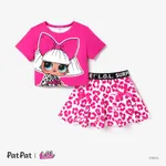 L.O.L. SURPRISE! Toddler Girl/Kid Girl Graphic Print Short-sleeve Tee and Skirt Roseo