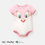 Looney Tunes Baby Boy/Girl Animal Print Short-sleeve Naia™ Romper Pink