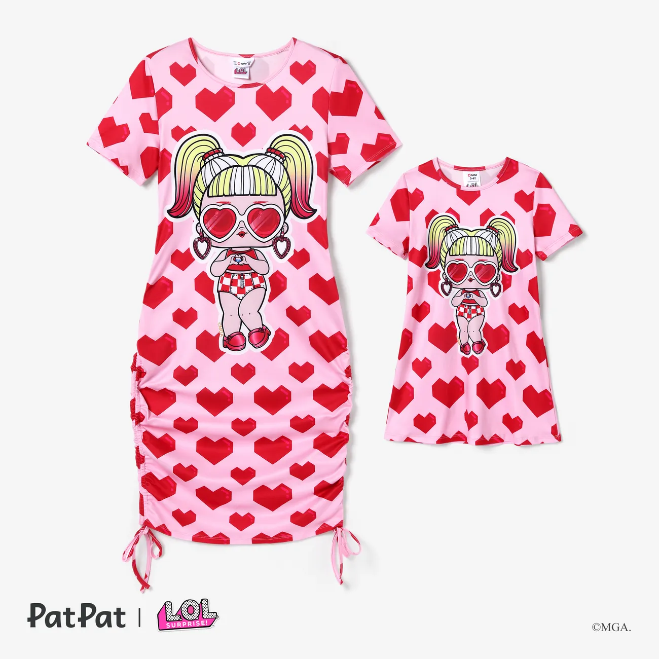 L.O.L. SURPRISE! MOM and Girl Valentine's Day Love Dress Red big image 1