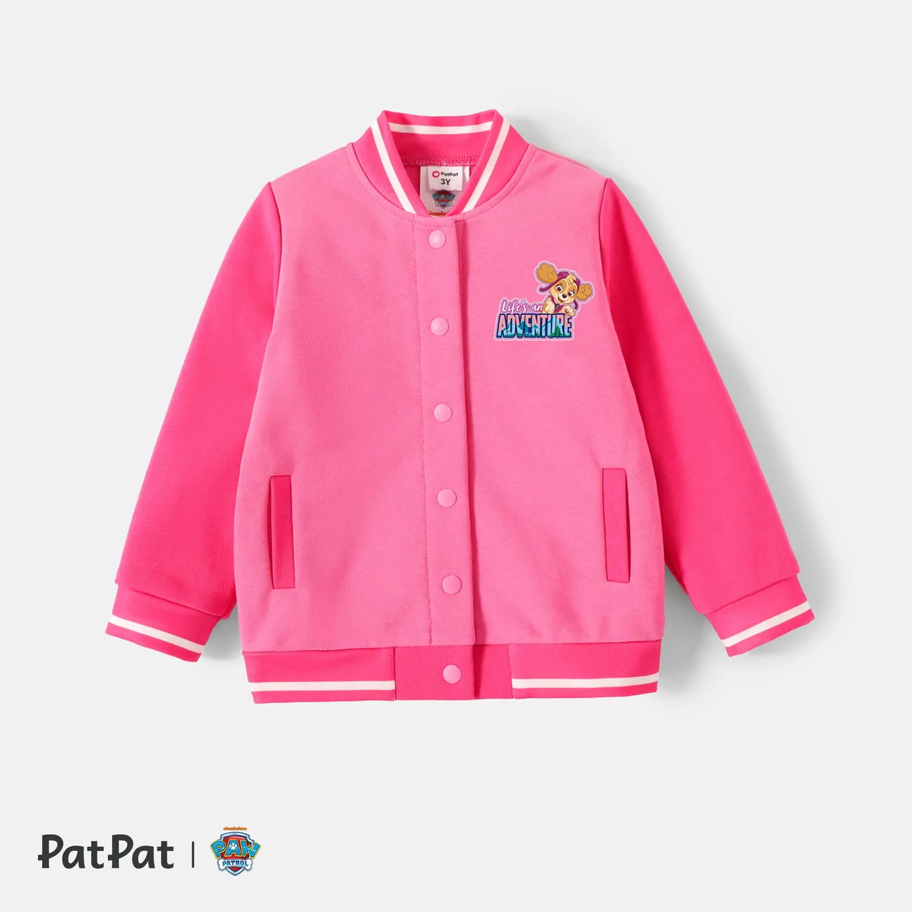 PAW Patrol Toddler Boy/Girl Front Buttons Cotton Jacket Pink big image 1