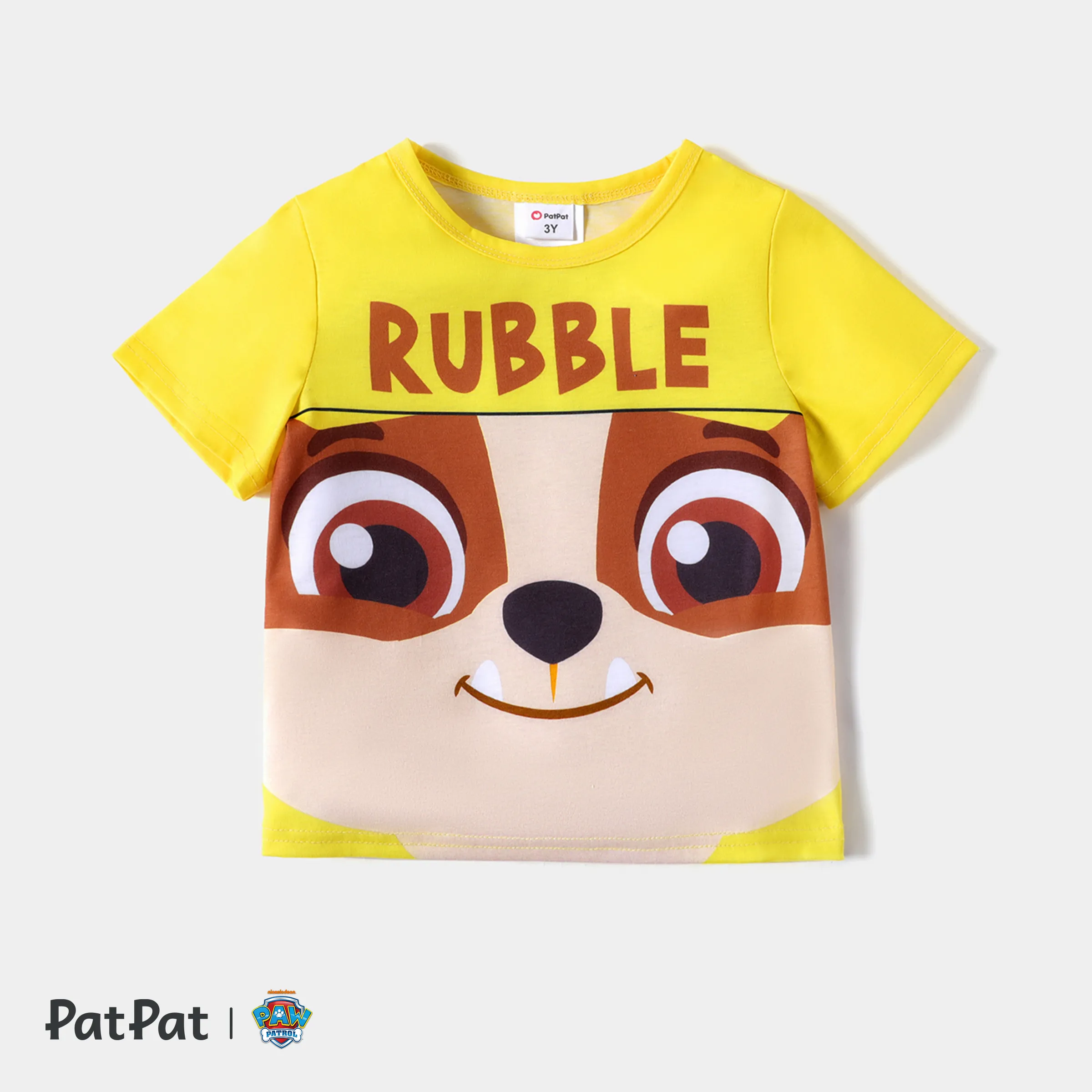 PAW Patrol 1pc  Chase/Marshall/Skye/Rubble/Everest/Liberty Toddler Girl/Boy Cute Character Print T-shirt Yellow
