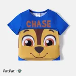 PAW Patrol 1pc  Chase/Marshall/Skye/Rubble/Everest/Liberty Toddler Girl/Boy Cute Character Print T-shirt Blue