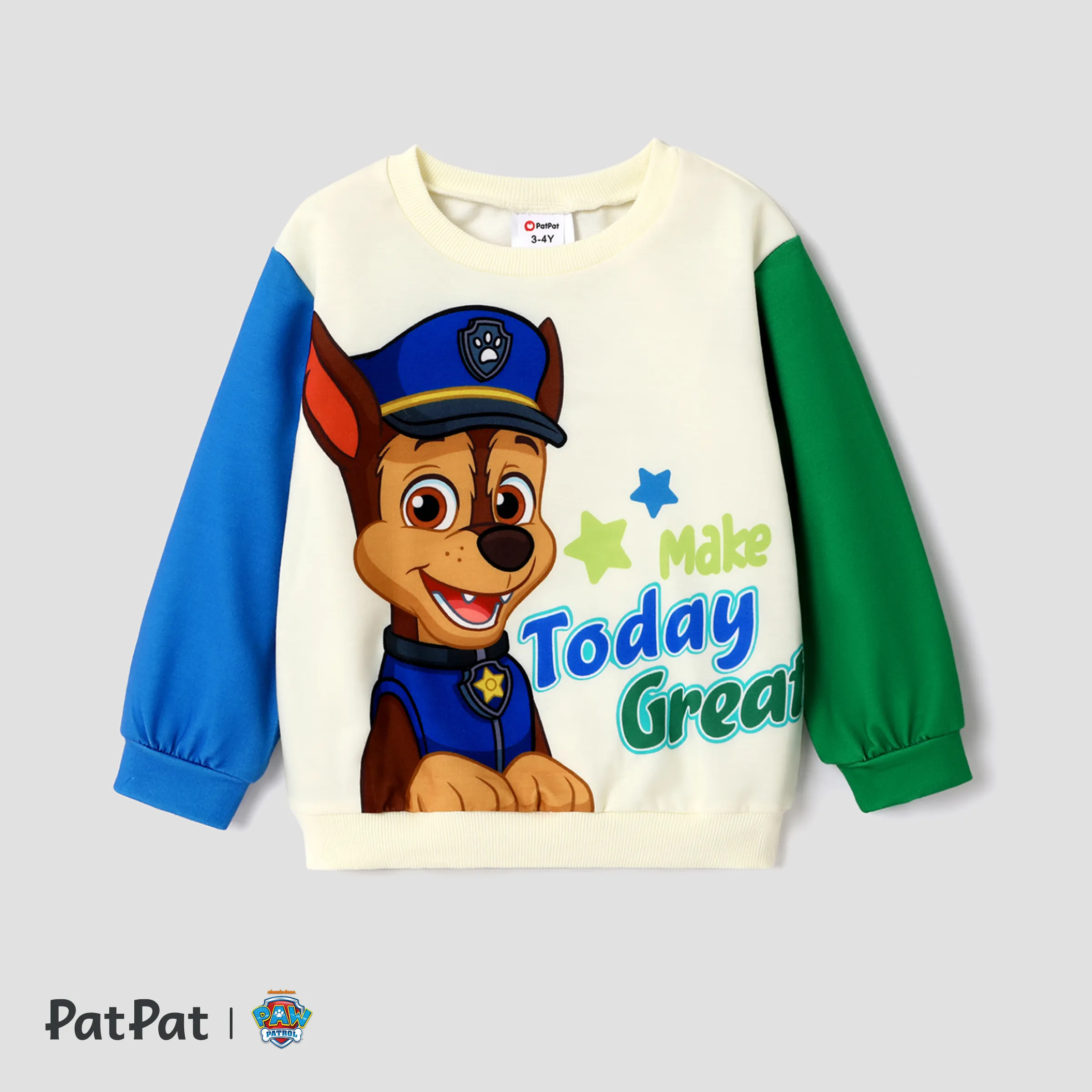 Paw Patrol Tout-petit Garçon/fille Personnage Impression Colorblock Sweat-shirt En Coton