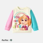PAW Patrol Toddler Boy/Girl Character Print Colorblock Cotton Pullover Sweatshirt Apricot Yellow