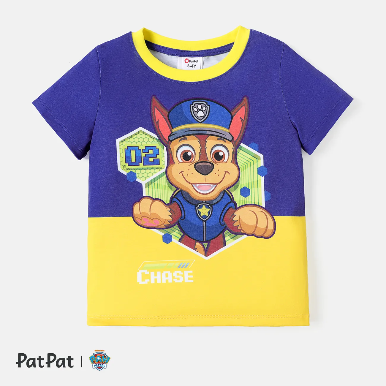 Patrulla de cachorros Pascua Niño pequeño Unisex Infantil Perro Manga corta Camiseta Amarillo big image 1