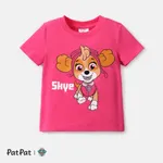 PAW Patrol 1pc  Chase/Marshall/Skye/Rubble/Everest/Liberty Toddler Girl/Boy Cute Character Print T-shirt Roseo