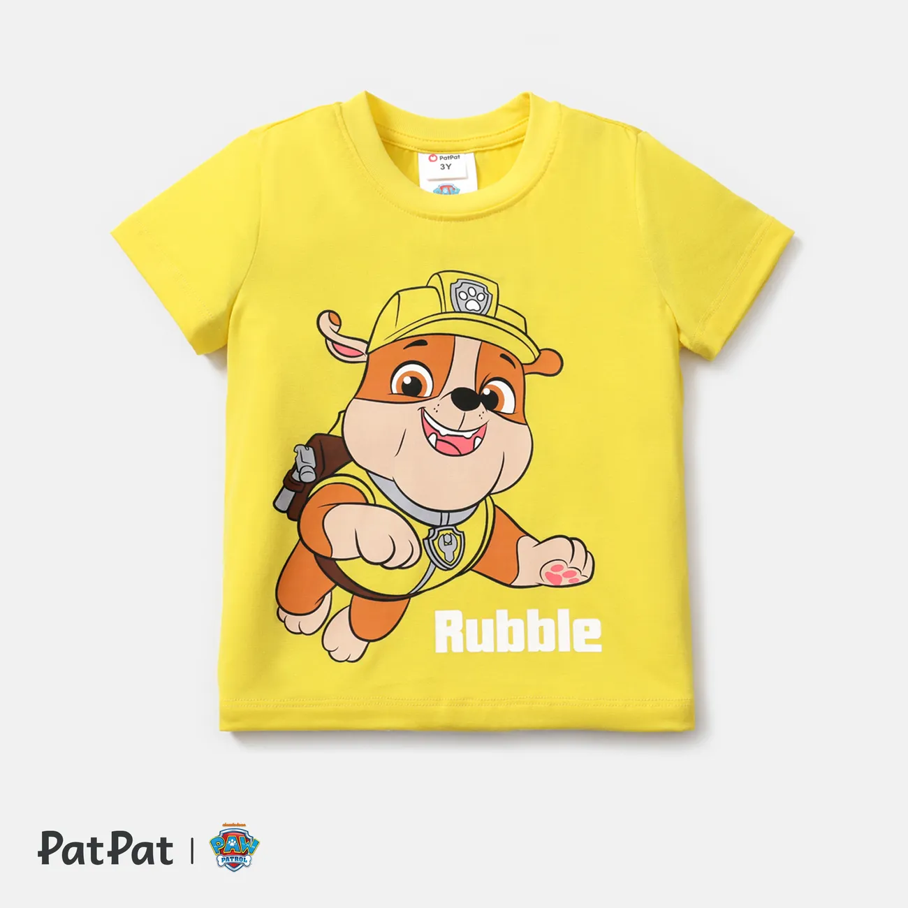Patrulla de cachorros Pascua Niño pequeño Unisex Infantil Perro Manga corta Camiseta Amarillo big image 1
