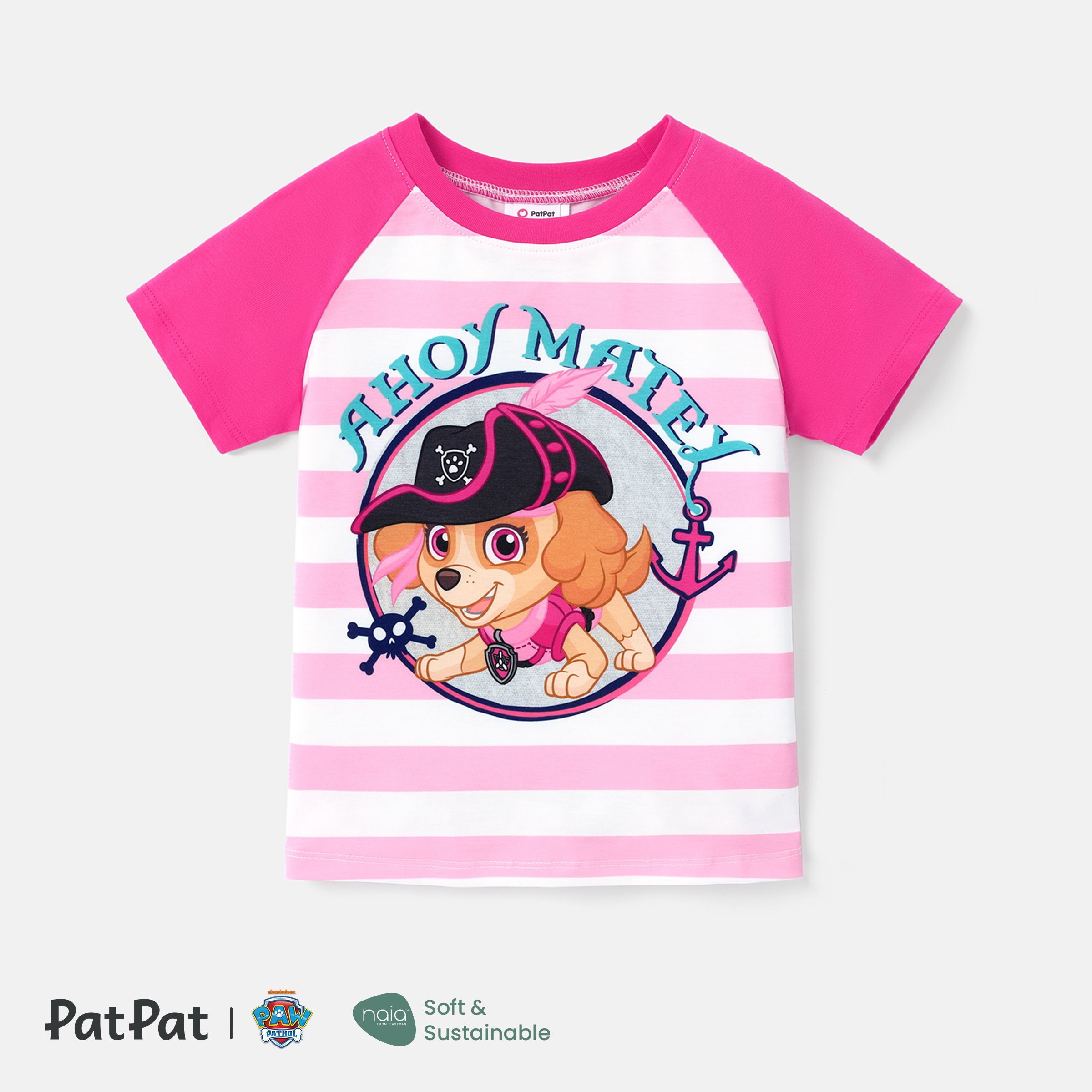 PAW Patrol Toddler Boy Character & Stripe Print Naia™ Tee à Manches Courtes