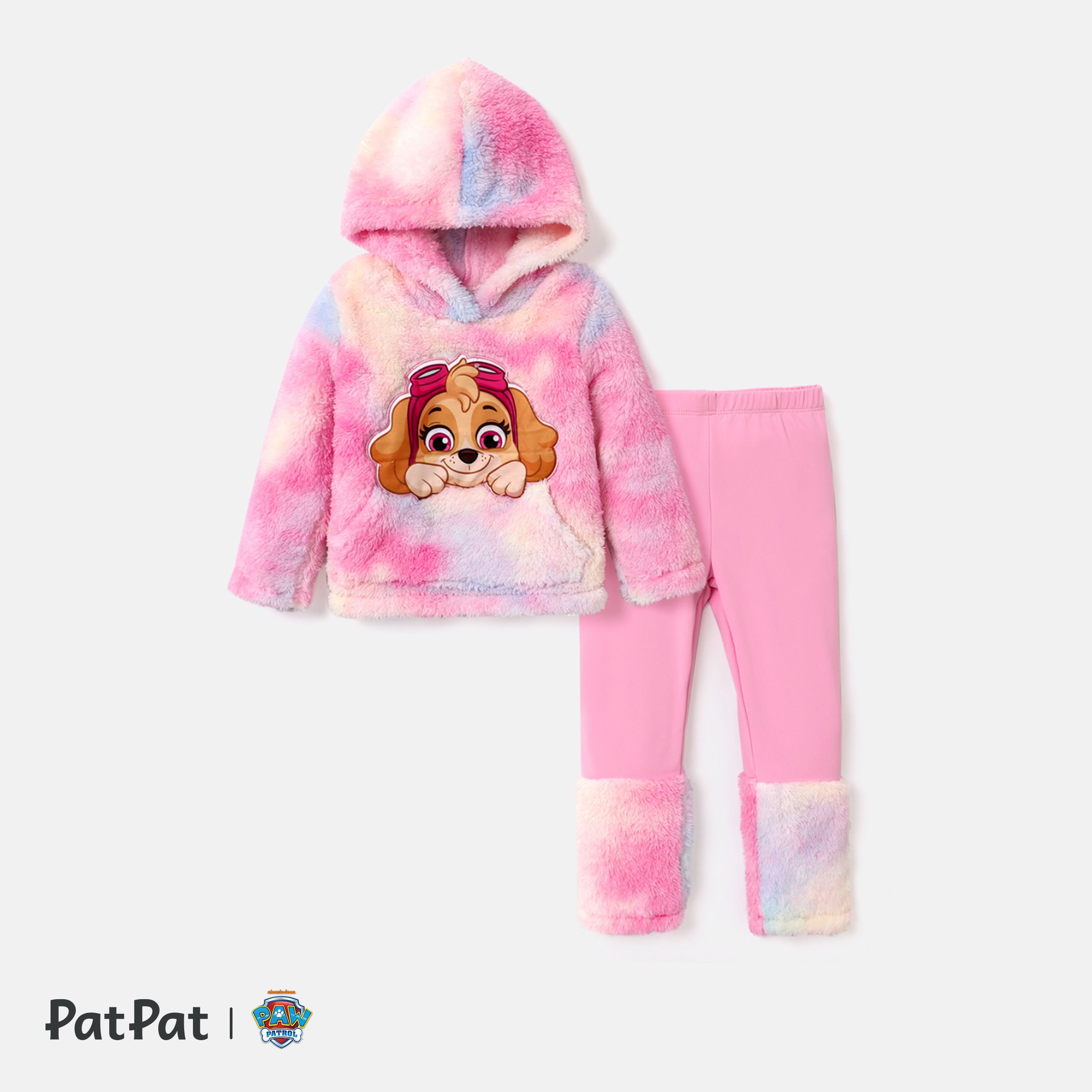 PAW Patrol 2pcs Toddler Girl Character Print Pullover Sweatshirt and Pants Set