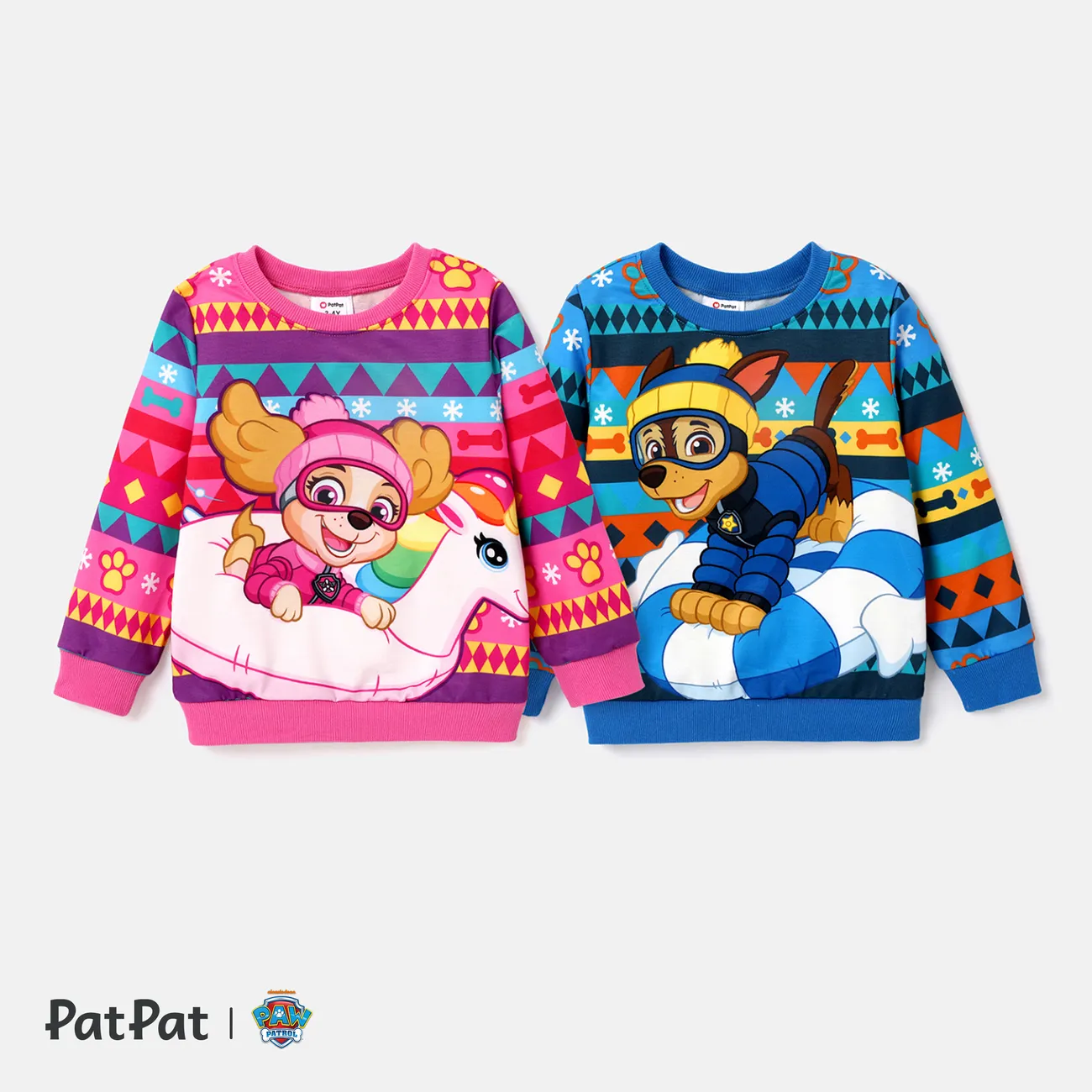 PAW Patrol Toddler Girl/Boy Character Print Long-sleeve Pullover Sweatshirt Pink big image 1
