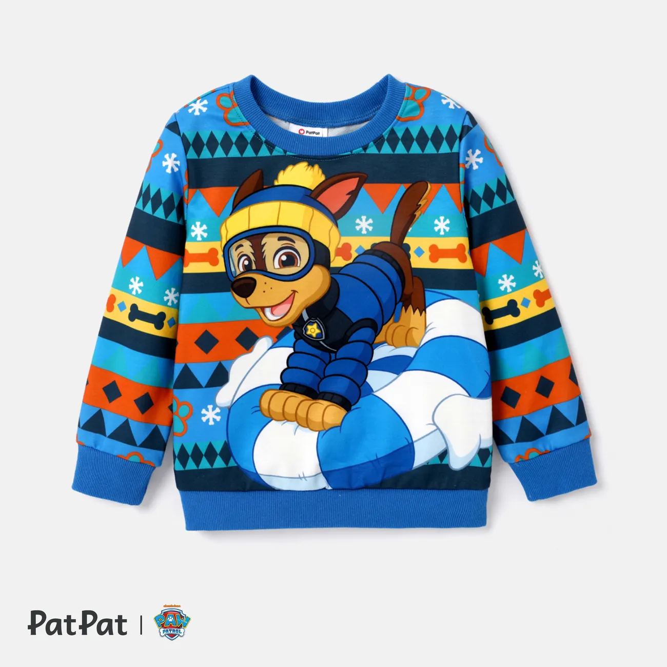 PAW Patrol Toddler Girl/Boy Character Print Long-sleeve Pullover Sweatshirt Blue big image 1