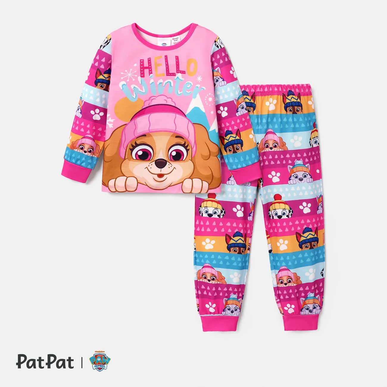 Patrulha Canina 2 unidades Criança Unissexo Infantil Pijamas Rosa big image 1
