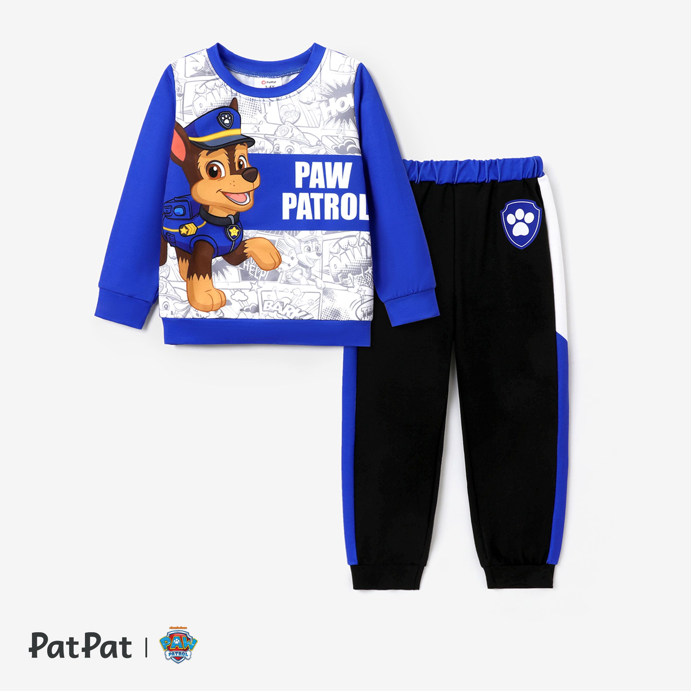 PAW Patrol 2pcs Toddler Girl/Boy Character Print Pullover Sweatshirt And Pants Set