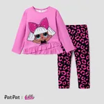 LOL Surprise 2 Stück Kleinkinder Mädchen Rüschenrand Kindlich T-Shirt-Sets rosa