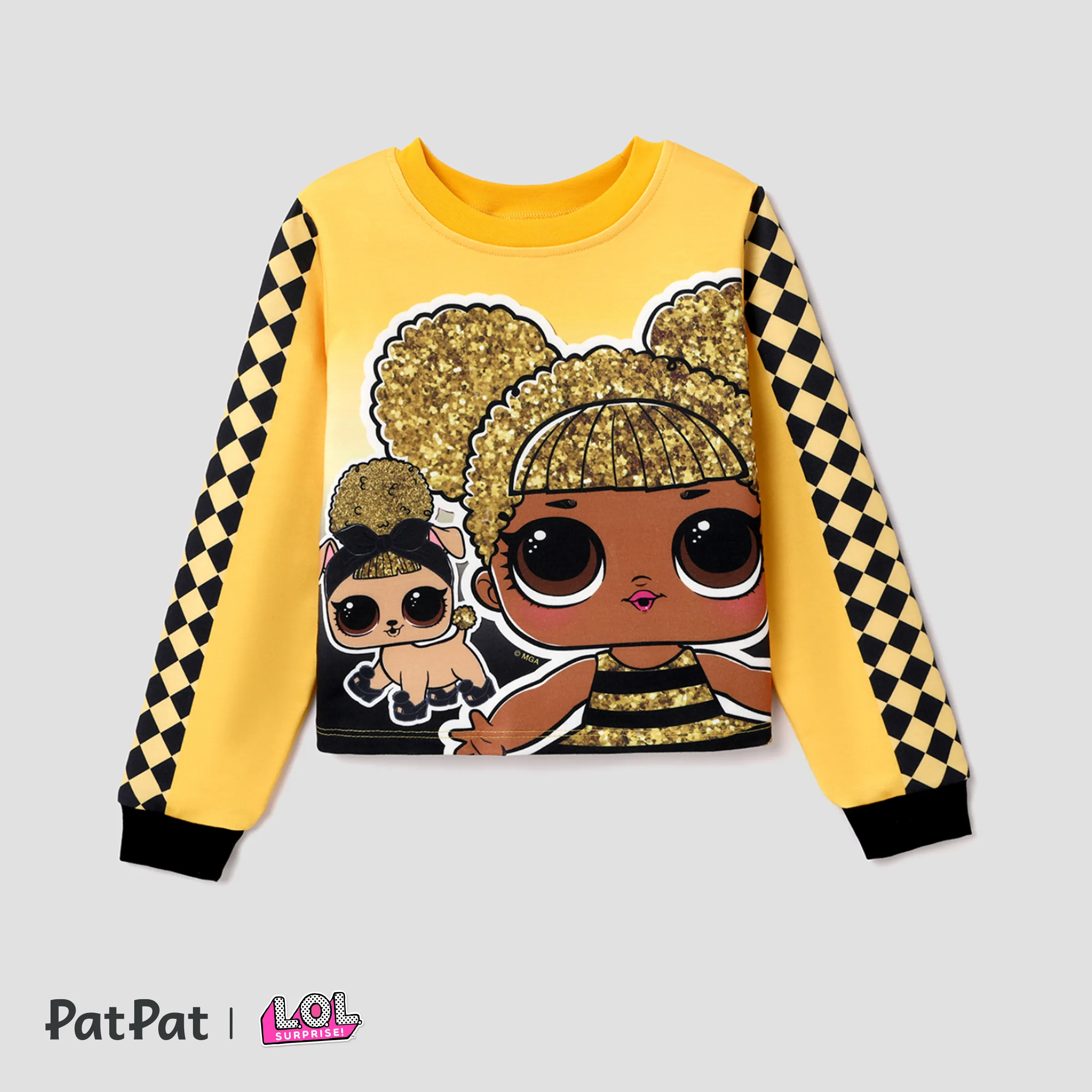 L.O.L. SURPRISE! Kid Girl Character Print Pullover Crop Top/Sweatshirt