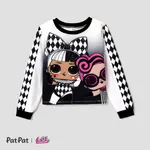 L.O.L. SURPRISE! Kid Girl Character Print Pullover Crop Top/Sweatshirt White
