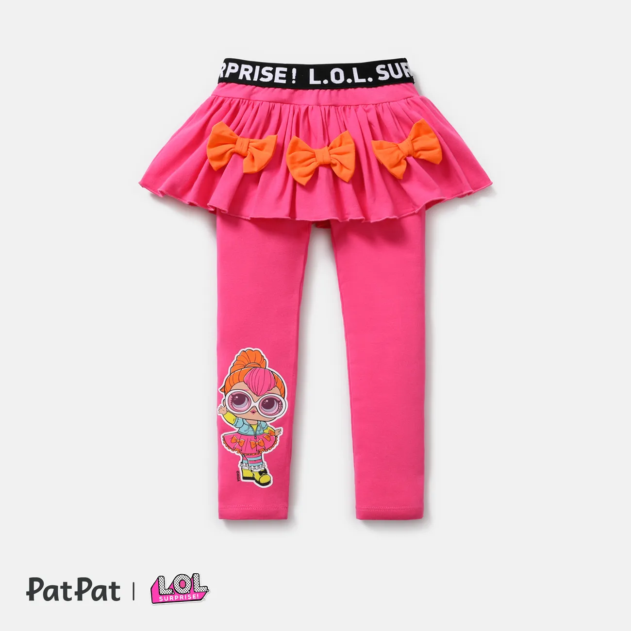 L.O.L. SURPRISE! Toddler/Kid Girl Naia Cotton Bowknot Design/Stripe Skirt Leggings