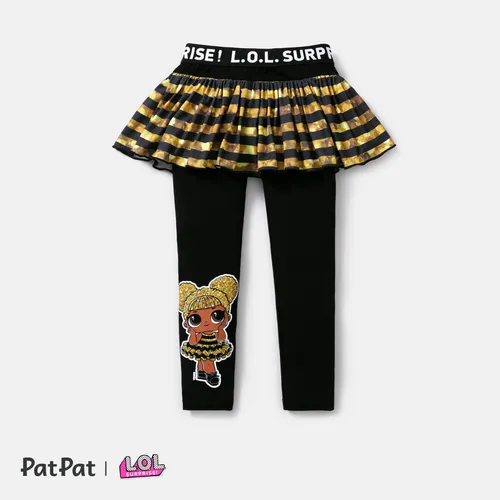 L.O.L. SURPRISE! Toddler/Kid Girl Naia Cotton Bowknot Design/Stripe Skirt Leggings