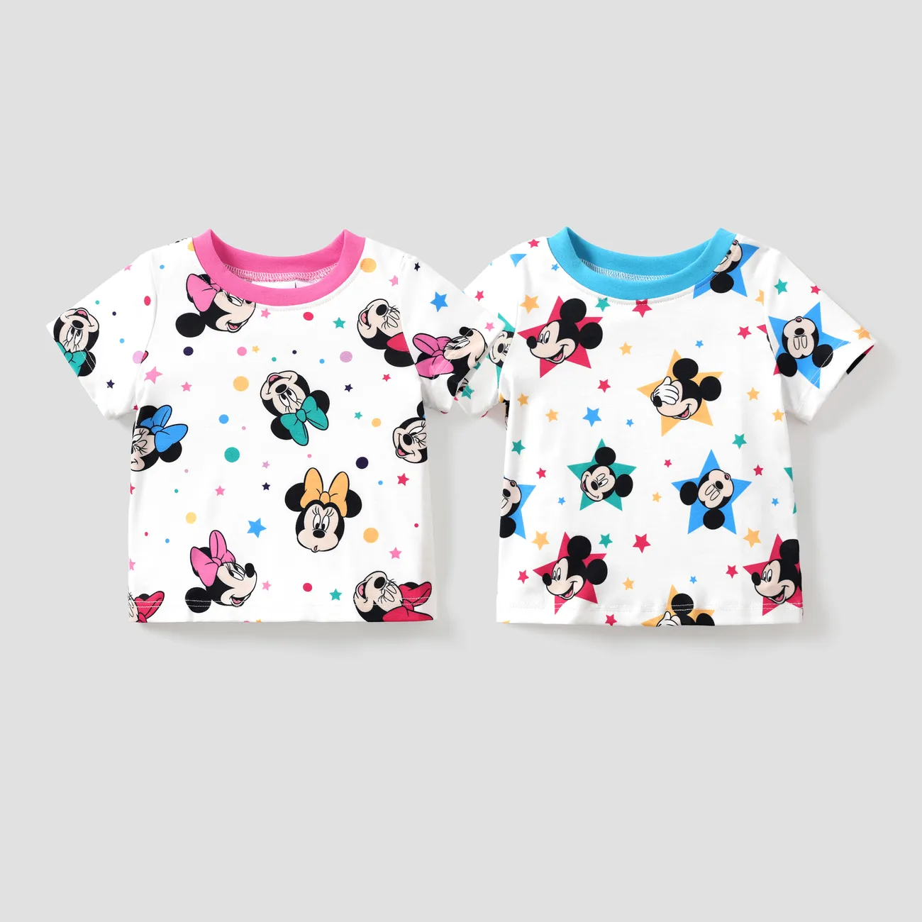 Disney Mickey and Friends Bebé Unisex Infantil Manga corta Camiseta Rosado big image 1