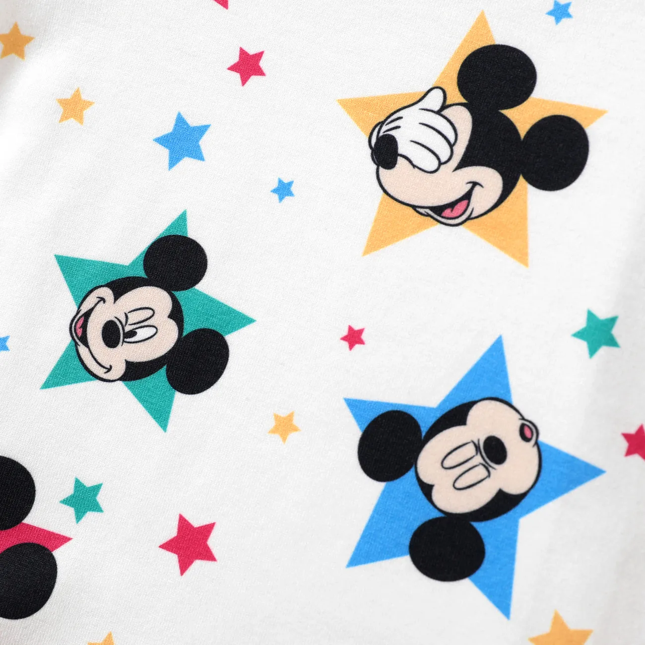 Disney Mickey and Friends Baby Boys/Girls 1pc Naia™ Character All-over Polk Dots Print Short-sleeve Tee
 Blue big image 1