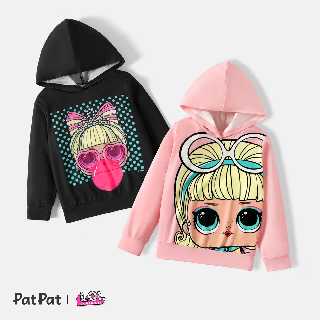 L.O.L. SURPRISE! Kid Girl Character Print Hooded Sweatshirt Pink big image 1