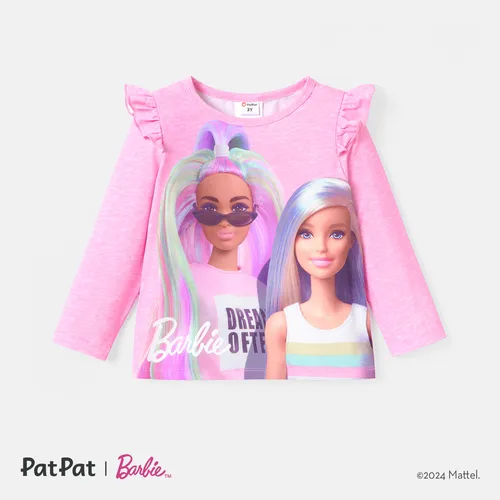 Barbie Criança Menina Bonito Manga comprida T-shirts