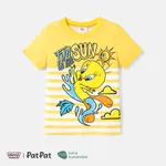 Looney Tunes Kid Girl/Boy Naia™ Character & Stripe Print Short-sleeve Tee Yellow
