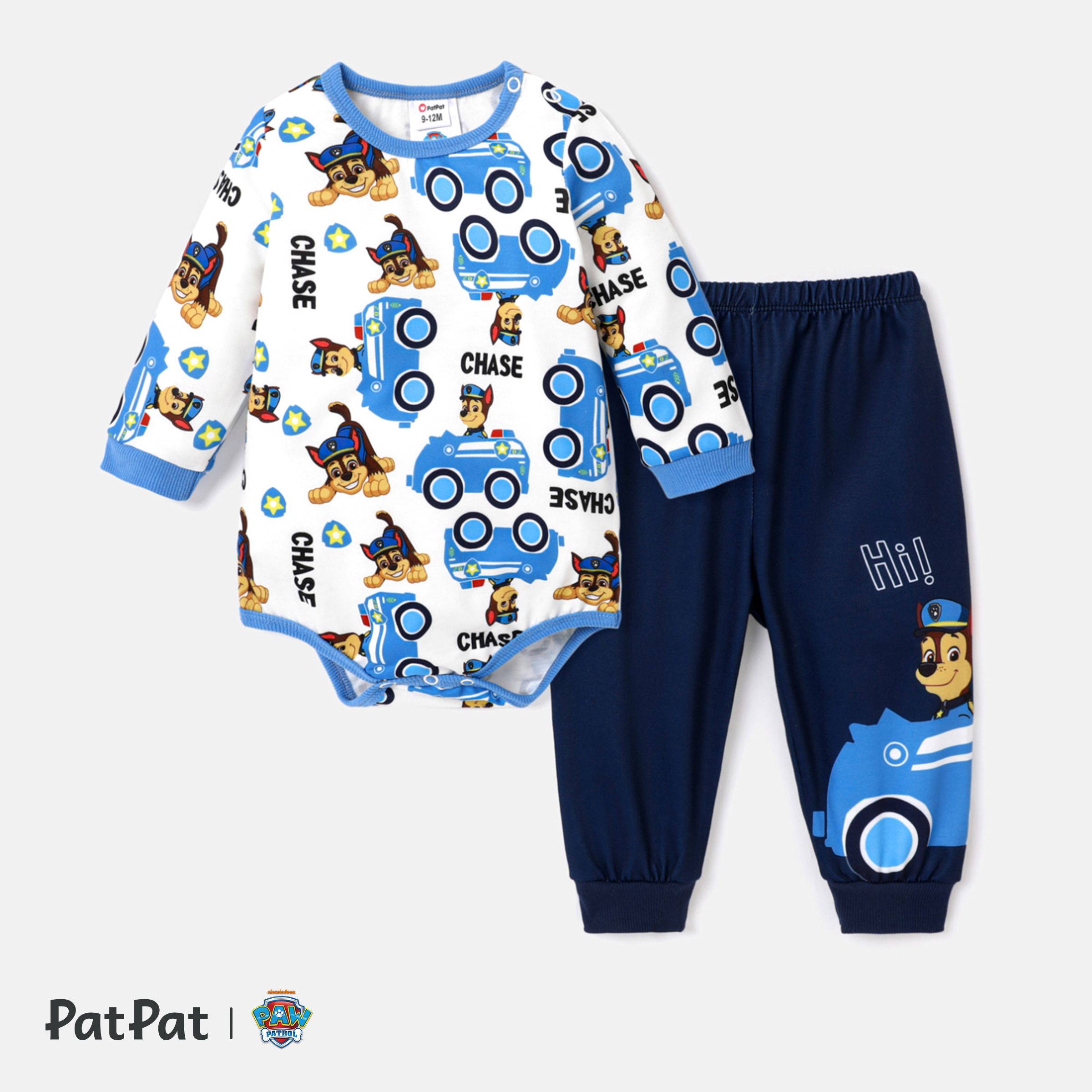 PAW Patrol Little Boy Character Print Long-sleeve Bodysuit And Pants Set